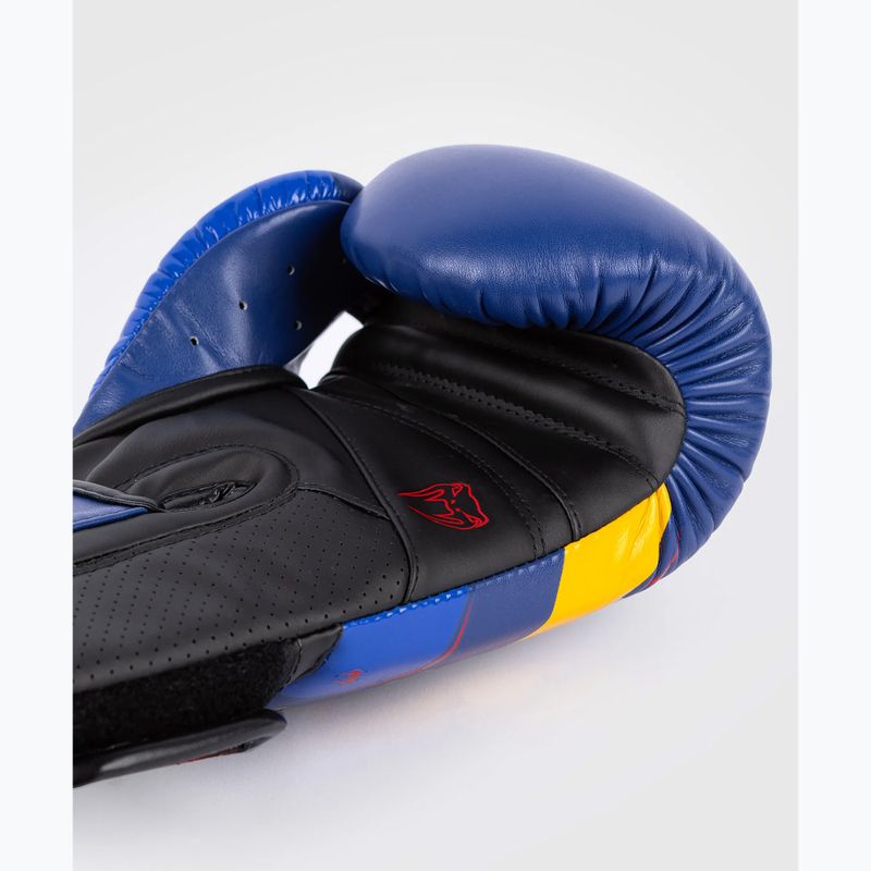 Venum Elite Evo blue/yellow men's boxing gloves 5