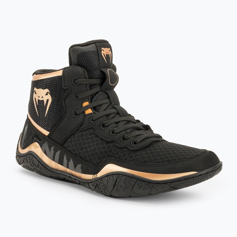 Venum Elite Wrestling boxing boots black/bronze