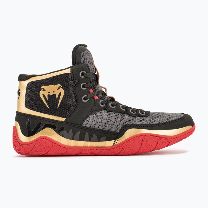 Venum Elite Wrestling Boxing shoes black/gold/red 2