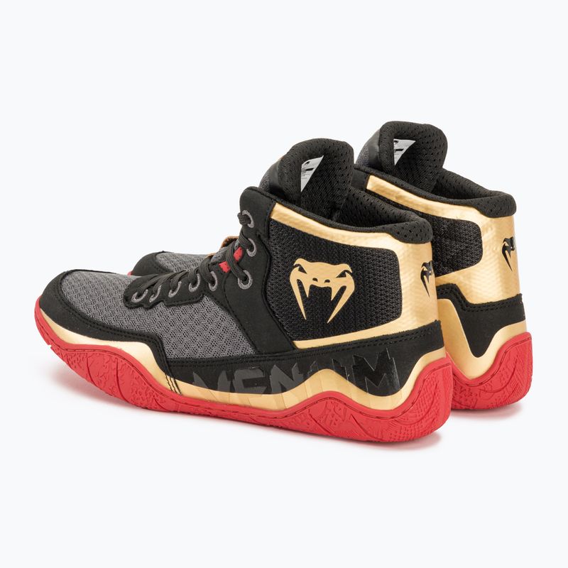 Venum Elite Wrestling Boxing shoes black/gold/red 3