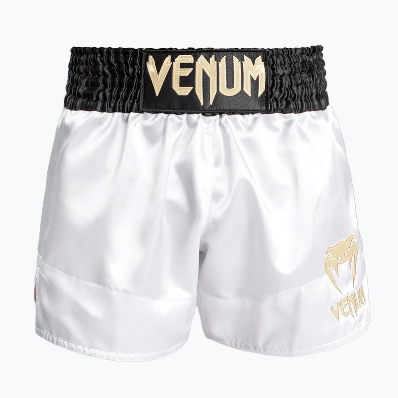 Men's training shorts Venum Classic Muay Thai white/gold/black