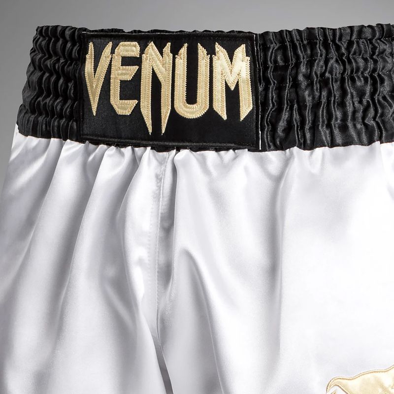 Men's training shorts Venum Classic Muay Thai white/gold/black 4