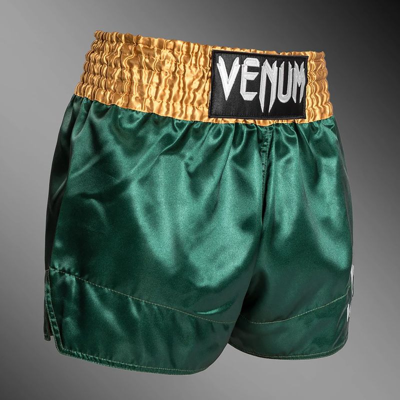 Men's training shorts Venum Classic Muay Thai green/gold/white 4