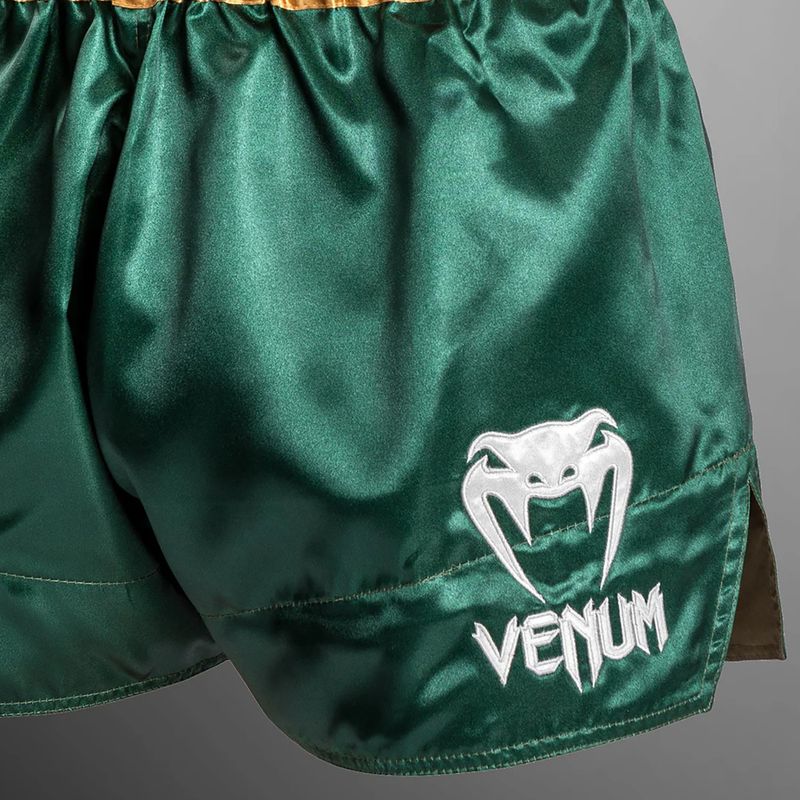 Men's training shorts Venum Classic Muay Thai green/gold/white 5