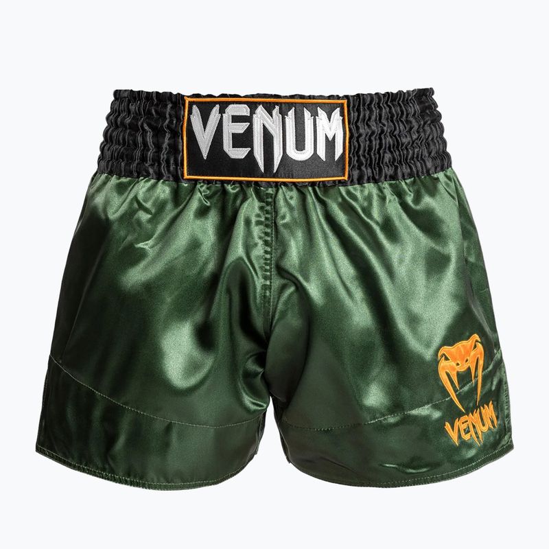 Venum Classic Muay Thai Menʼs Training Shorts green/gold/black