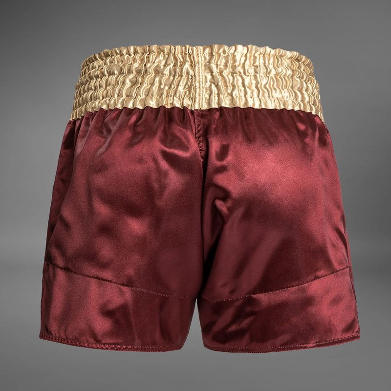 Menʼs training shorts Venum Classic Muay Thai burgundy/gold/white 2