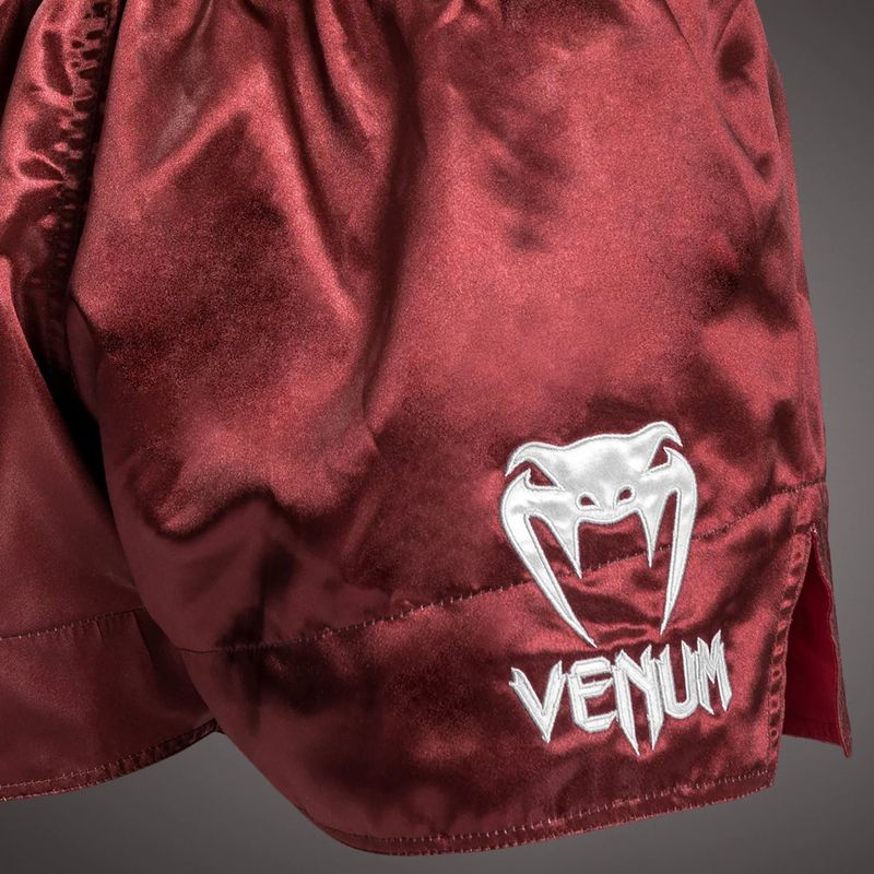 Menʼs training shorts Venum Classic Muay Thai burgundy/gold/white 5