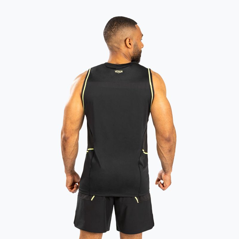 Men's tank top Venum Fusion 2.0 Dry-Tech black/yellow 3