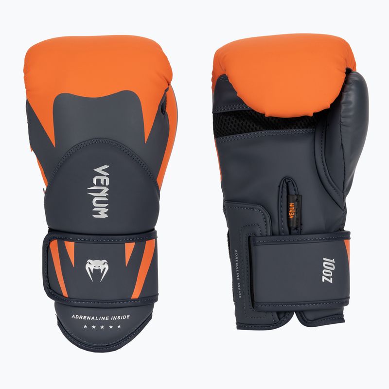 Venum Challenger 4.0 men's boxing gloves navy blue/orange