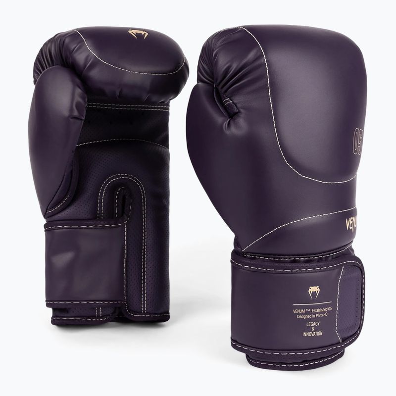 Men's Venum Impact Evo Boxing Gloves deep purple 3