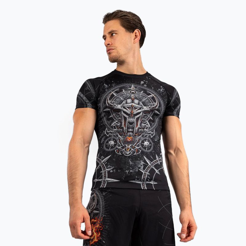 Venum Gladiator 5.0 Men's Short Sleeve Rashguard black/silver 3