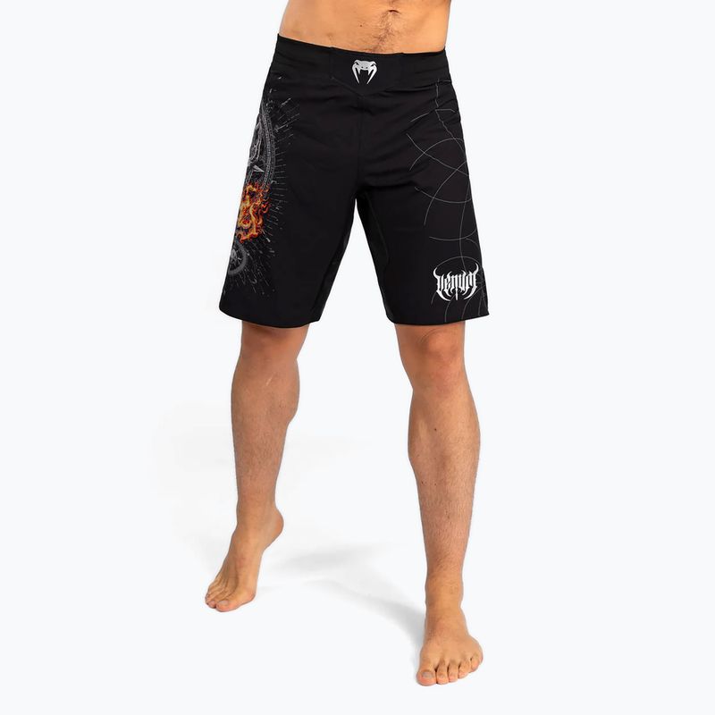 Men's training shorts Venum Gladiator 5.0 Men's Fight Shorts black/silver