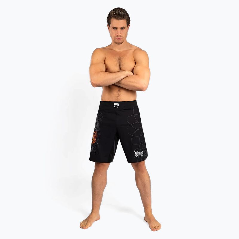 Men's training shorts Venum Gladiator 5.0 Men's Fight Shorts black/silver 2