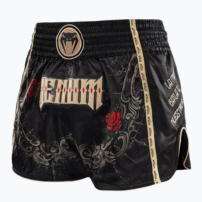Men's training shorts Venum Santa Muerte 5.0 Muay Thai Training Shorts deep black/gold 3