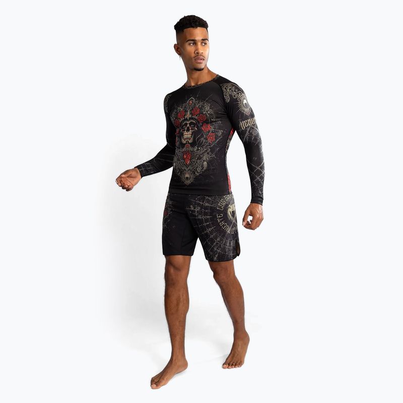 Venum Santa Muerte 5.0 Men's Long Sleeve Rashguard deep black/gold 2