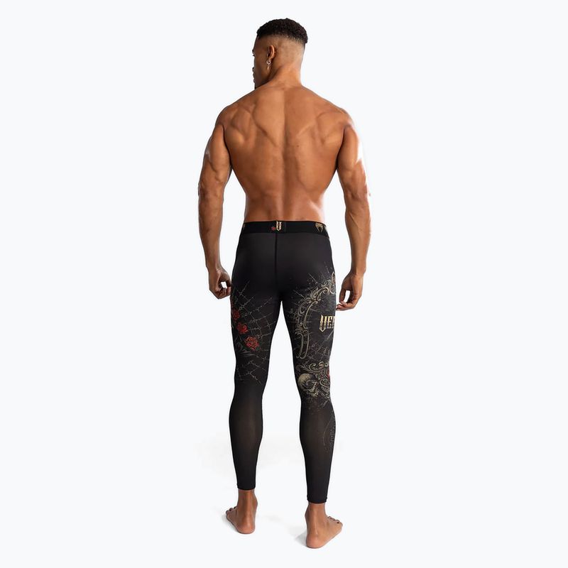 Men's training leggings Venum Santa Muerte 5.0 Men's Spats deep black/gold 3