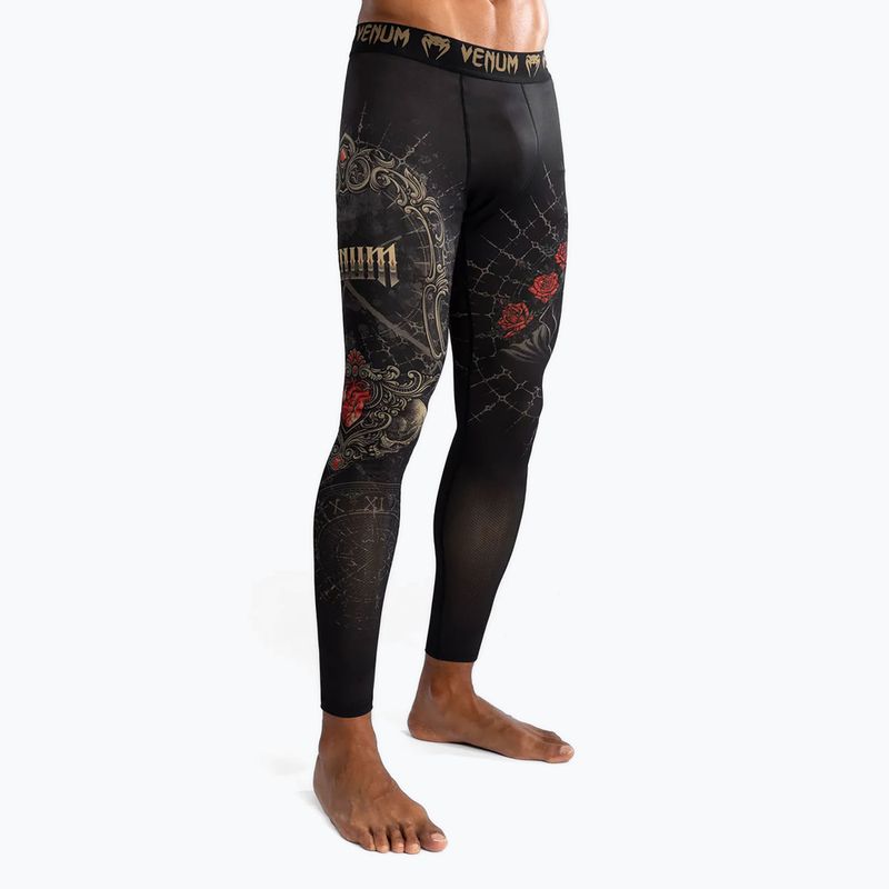 Men's training leggings Venum Santa Muerte 5.0 Men's Spats deep black/gold 5