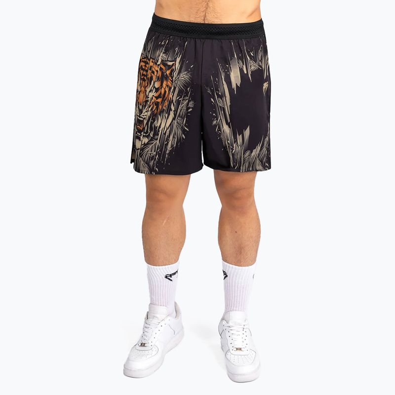 Men's training shorts Venum Tiger Men's Training Shorts black/neon orange