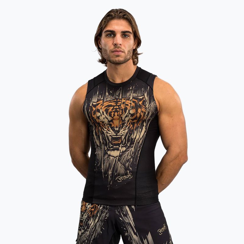 Venum Tiger Men's Sleeveless Rashguard black/neon orange