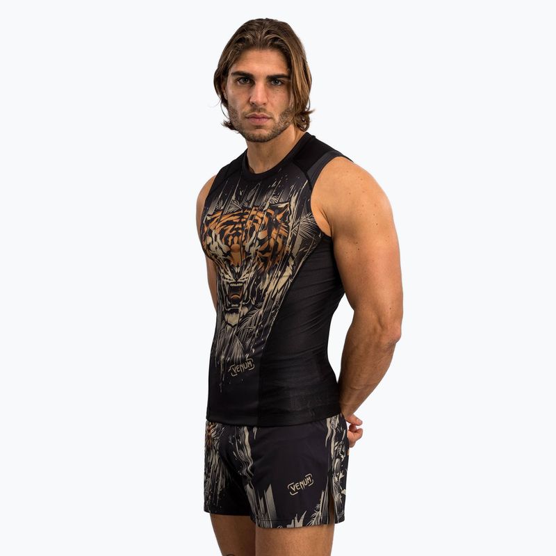 Venum Tiger Men's Sleeveless Rashguard black/neon orange 3