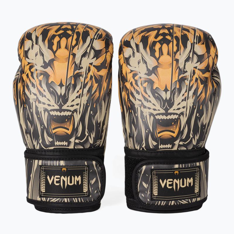 Venum Tiger Boxing Gloves black/neon orange