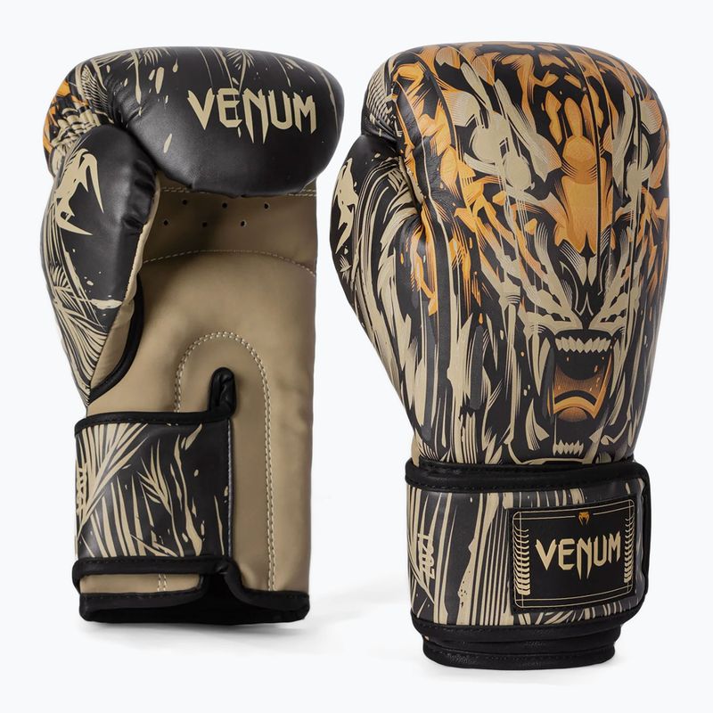 Venum Tiger Boxing Gloves black/neon orange 4