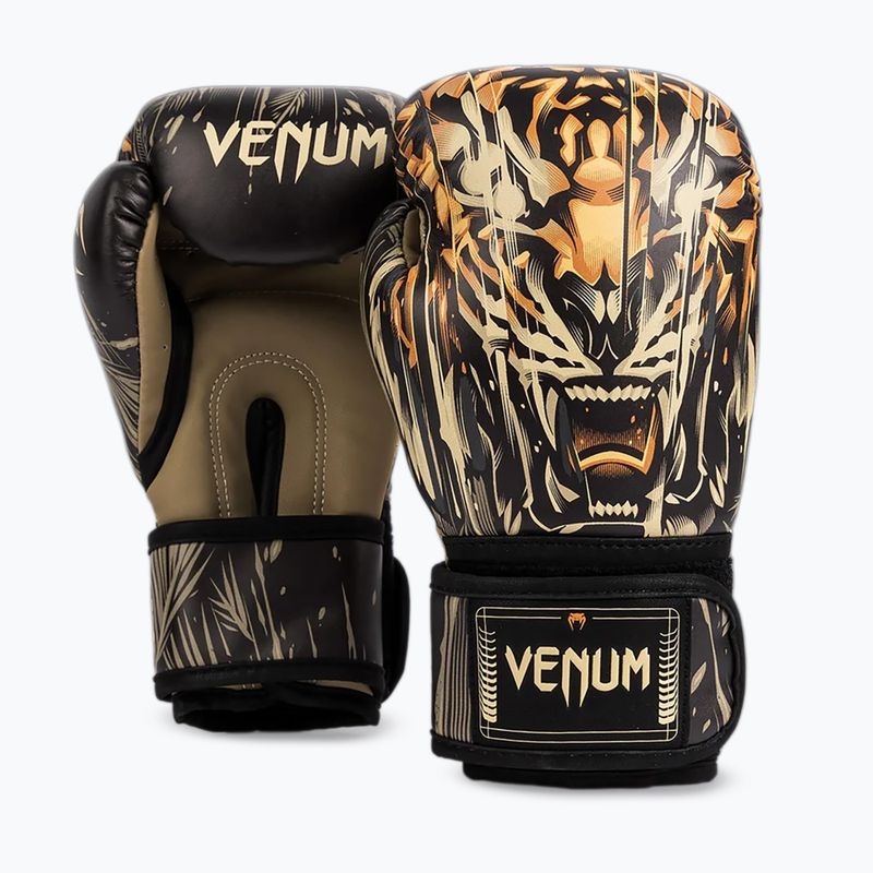 Venum Tiger Kids Boxing Gloves black/neon orange