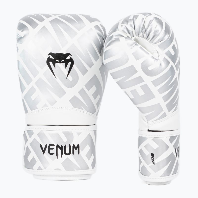 Venum Contender 1.5 XT Kids white/silver boxing gloves 2