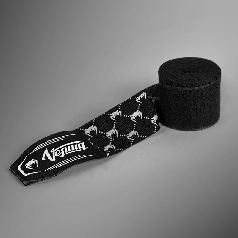 Boxing hand wraps Venum Hand Wraps 250 cm black/white 3