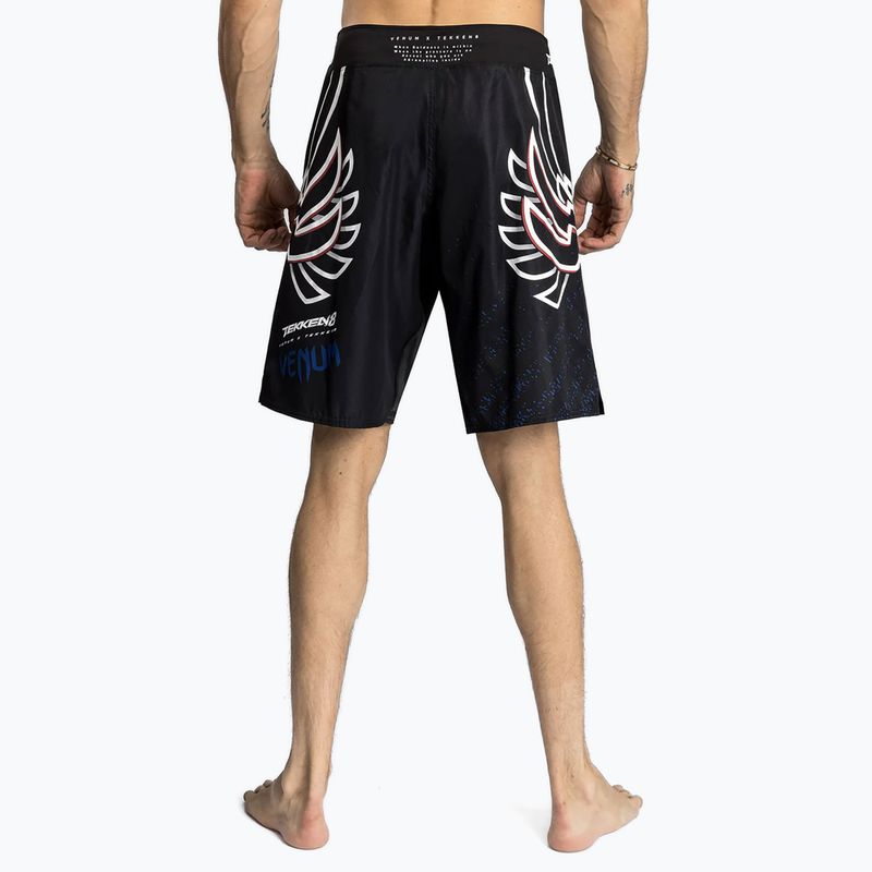 Men's training shorts Venum X Tekken 8 - Jin Kazama Fight Shorts blue/black/white 3