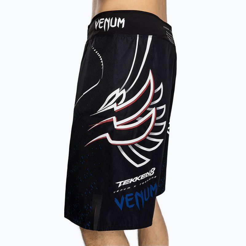 Men's training shorts Venum X Tekken 8 - Jin Kazama Fight Shorts blue/black/white 5