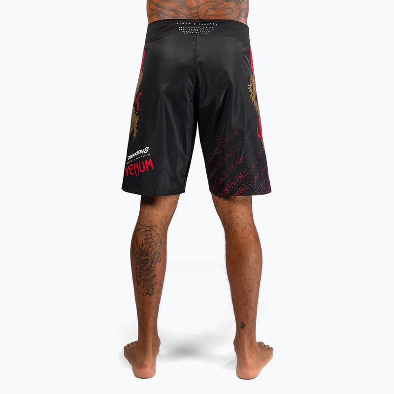 Men's training shorts Venum X Tekken 8 - Marshall Law Fight Shorts black/red/gold 2