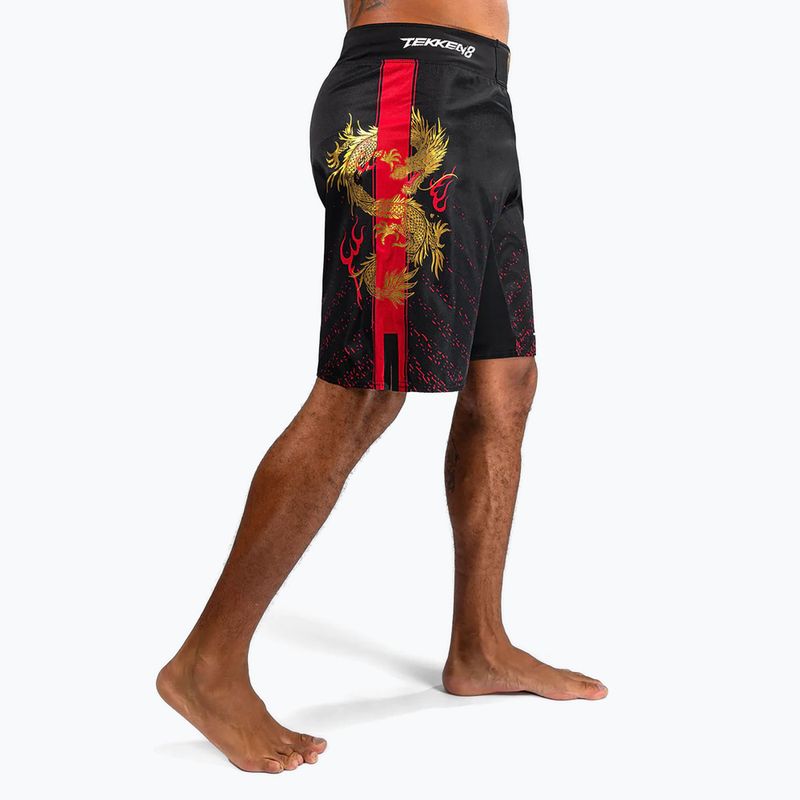 Men's training shorts Venum X Tekken 8 - Marshall Law Fight Shorts black/red/gold 4