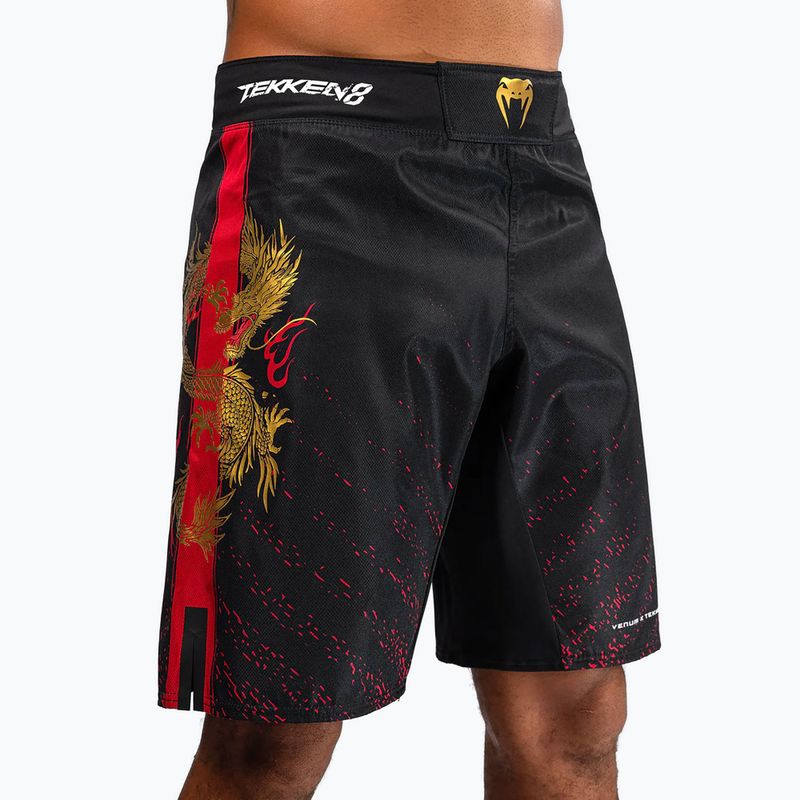 Men's training shorts Venum X Tekken 8 - Marshall Law Fight Shorts black/red/gold 5