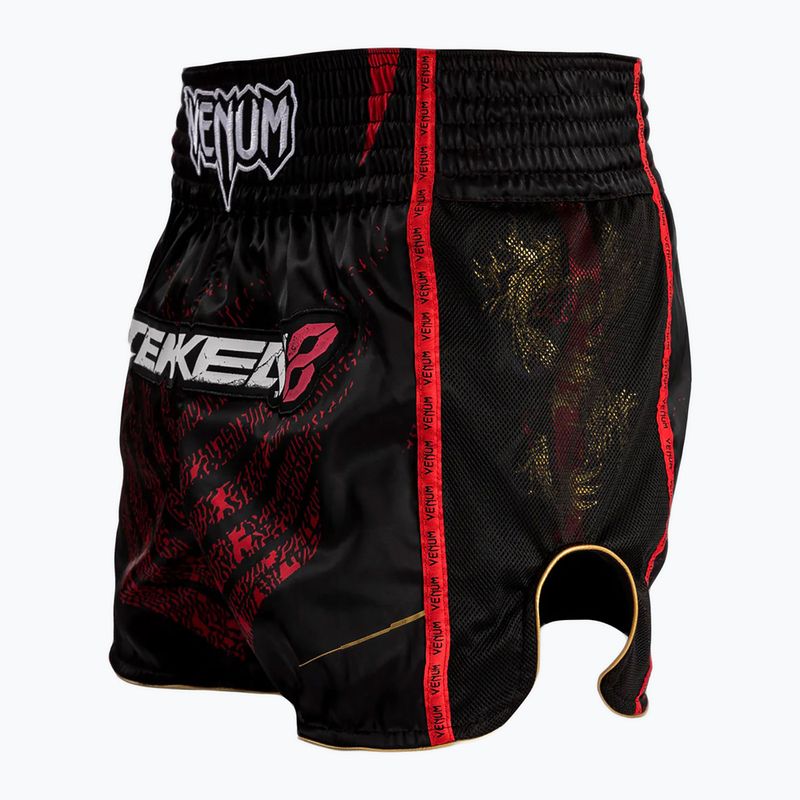 Men's training shorts Venum X Tekken 8 - Marshall Law Muay Thai Shorts black/red/gold 4