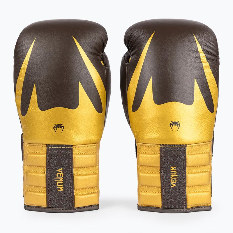 Venum Reverso Boxing Gloves chocolate/gold
