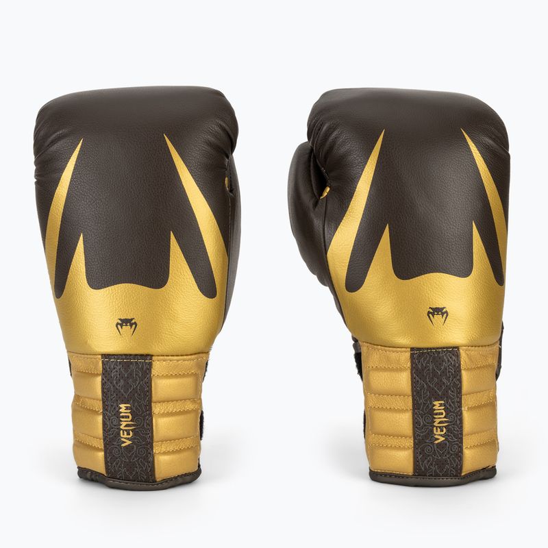 Venum Reverso Boxing Gloves chocolate/gold 2