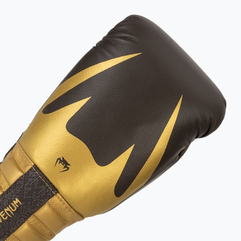 Venum Reverso Boxing Gloves chocolate/gold 5