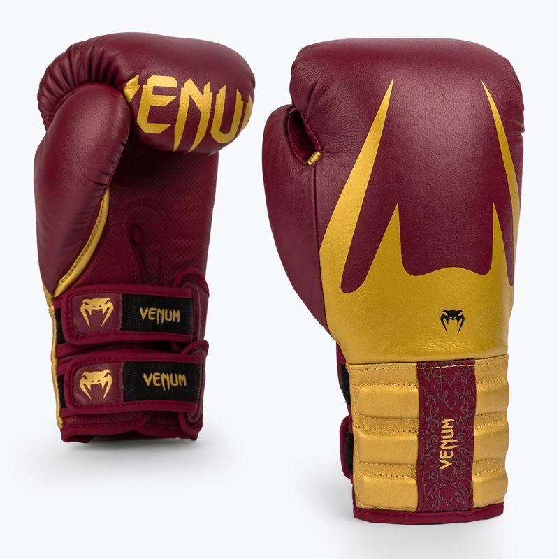 Venum Reverso Boxing gloves red/gold 4