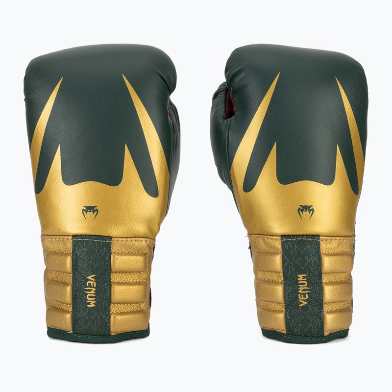 Venum Reverso Boxing Gloves green/gold 2