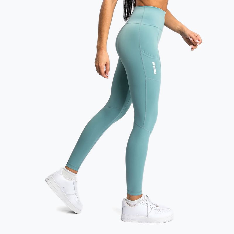 Venum Essential Performance women's training leggings aqua green 4