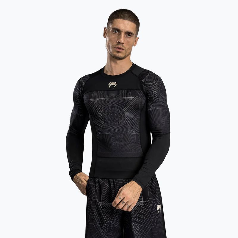 Venum G-Fit Air Men's Long Sleeve Rashguard deep black/desert sand