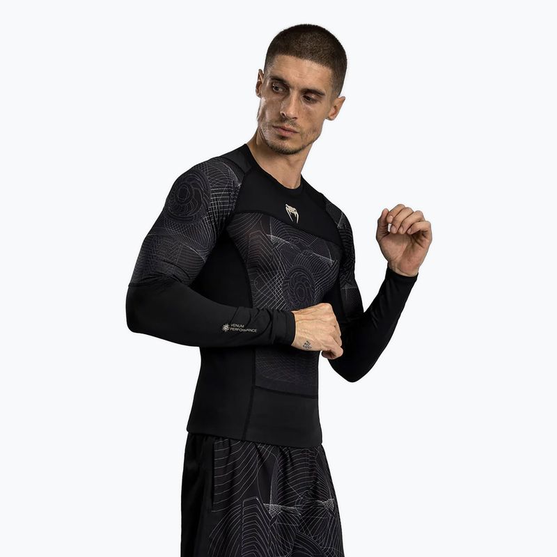 Venum G-Fit Air Men's Long Sleeve Rashguard deep black/desert sand 3
