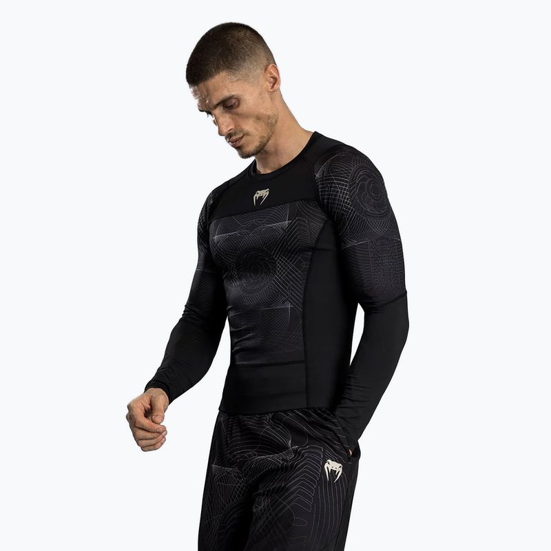 Venum G-Fit Air Men's Long Sleeve Rashguard deep black/desert sand 4