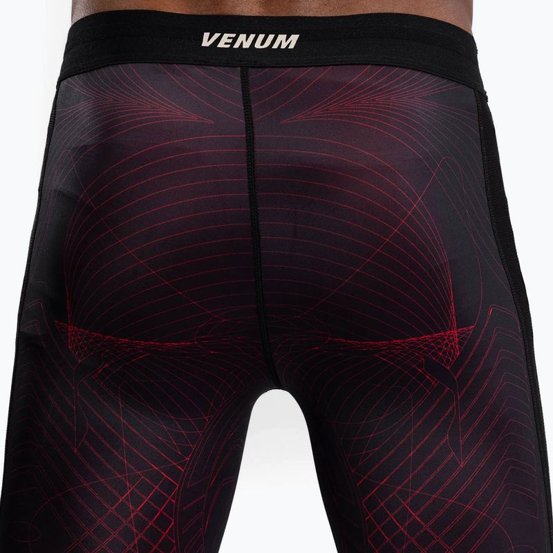 Men's training leggings Venum G-Fit Air Spats deep black/fire red 5