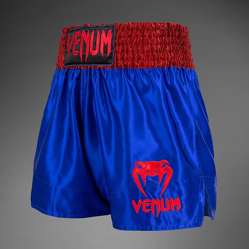 Men's Venum Classic Muay Thai training shorts navy blue/red 3