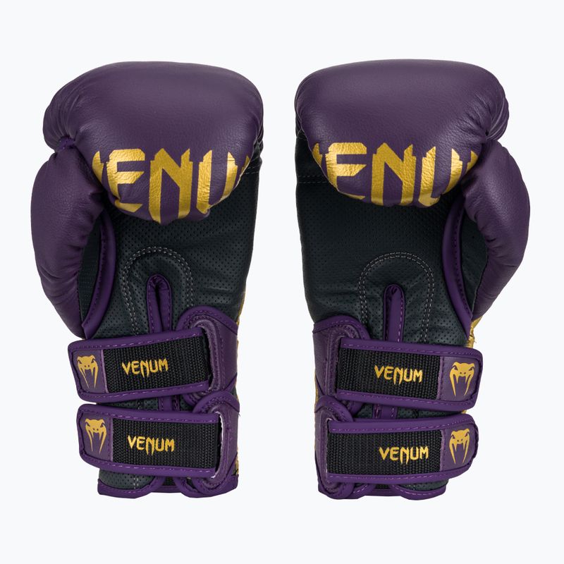 Venum Reverso Boxing Gloves dark purple/gold 3