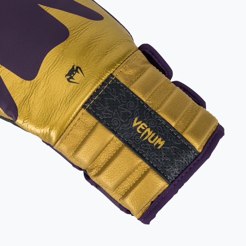 Venum Reverso Boxing Gloves dark purple/gold 6