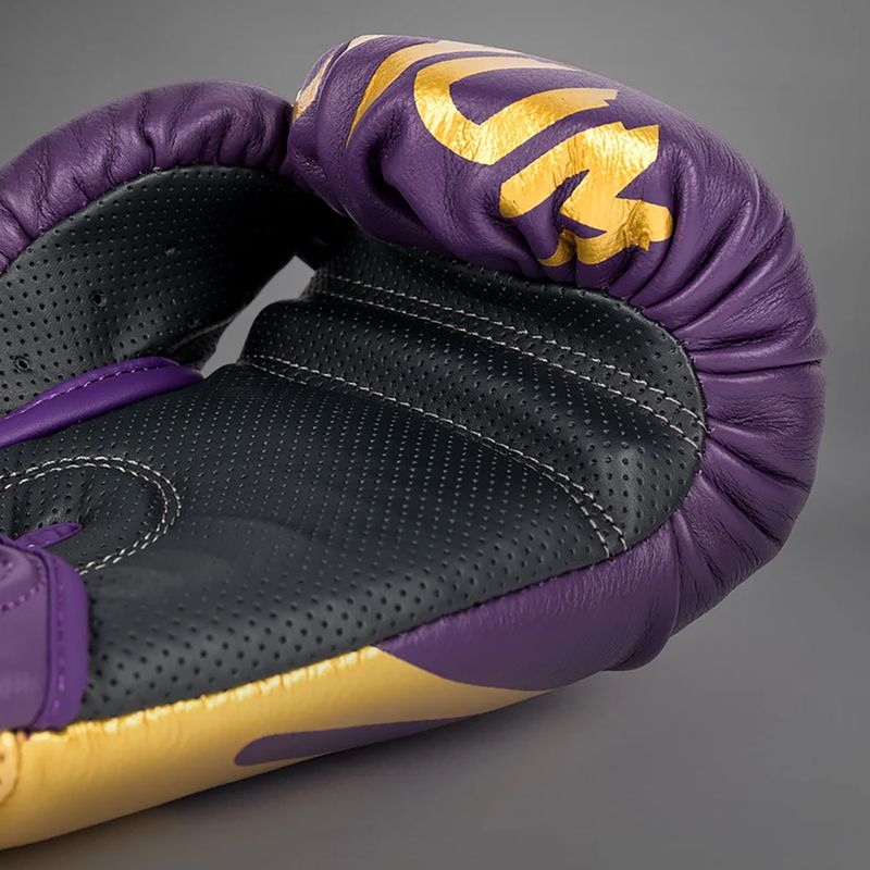 Venum Reverso Boxing Gloves dark purple/gold 3