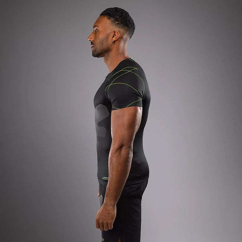 Venum Training Camp 4.0 Rashguard black/neo green men's training t-shirt 4